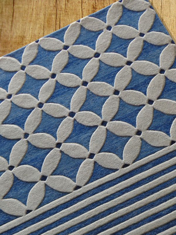 Carpet Mantra Blue modern Carpet 4.6ft x 6.6ft 