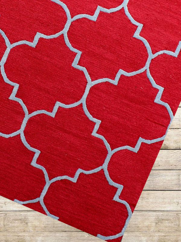 Carpet Mantra Red Modern Carpet 5ft x 8ft 