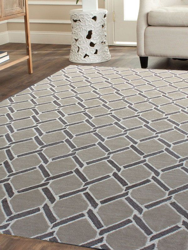 Carpet Mantra Beige Modern Carpet 5ft x 8ft 
