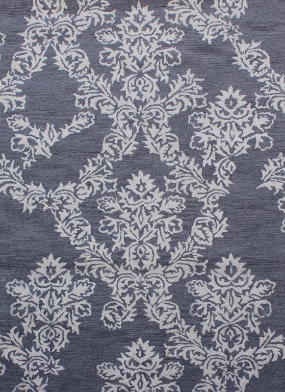 Carpet Mantra Dk. Grey Floral Carpet 5.0ft x 7.6ft 
