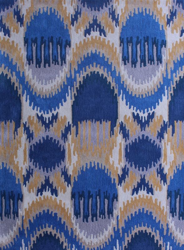 Carpet Mantra Blue Modern Carpet 4.6ft x 6.6ft  