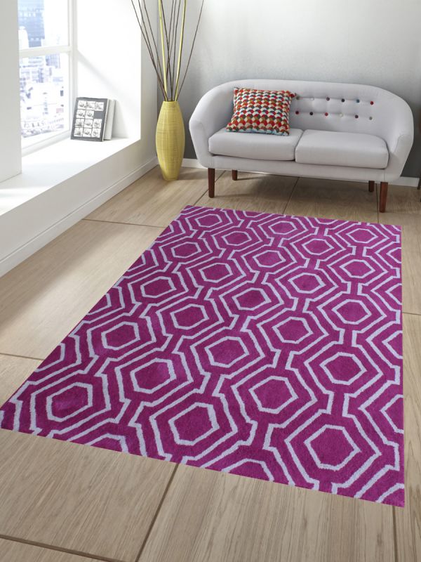 Carpet Mantra Purple Modern Carpet 4.0ft x 5.6ft 