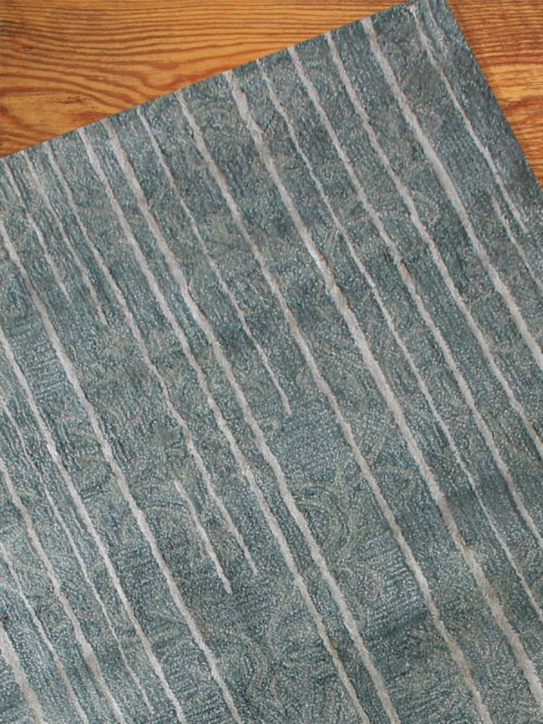 Carpet Mantra Turquoise Modern Carpet 5.5ft X 8.5ft 