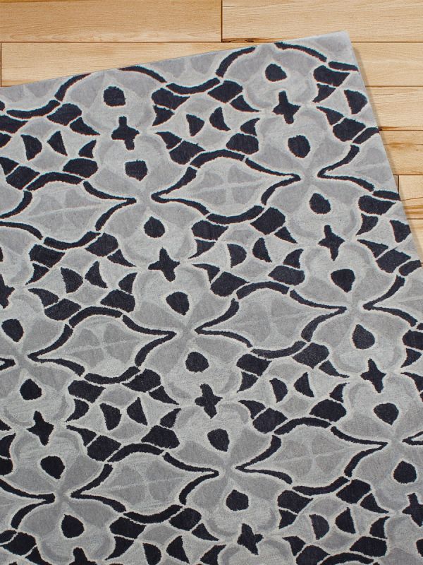Carpetmantra Grey Morder Carpet 4.6ft X 6.6ft 