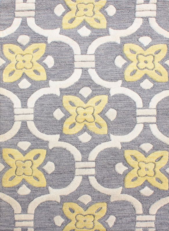Carpetmantra Grey Modern Carpet 3.6ft X 5.6ft 