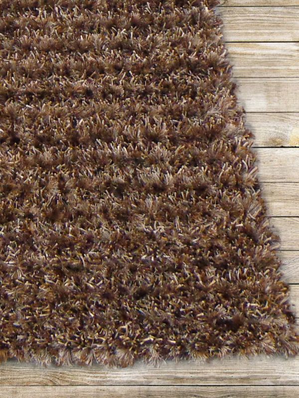 Carpetmantra Chocolate Tassel Shaggy 5.7 ft X 7.10 ft 