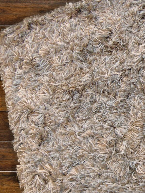 Carpetmantra Beige Chic Shaggy 4.6ft X 6.6ft