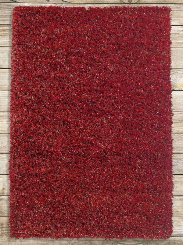 Carpetmantra Red Mixed Shaggy 4ft X 6ft 