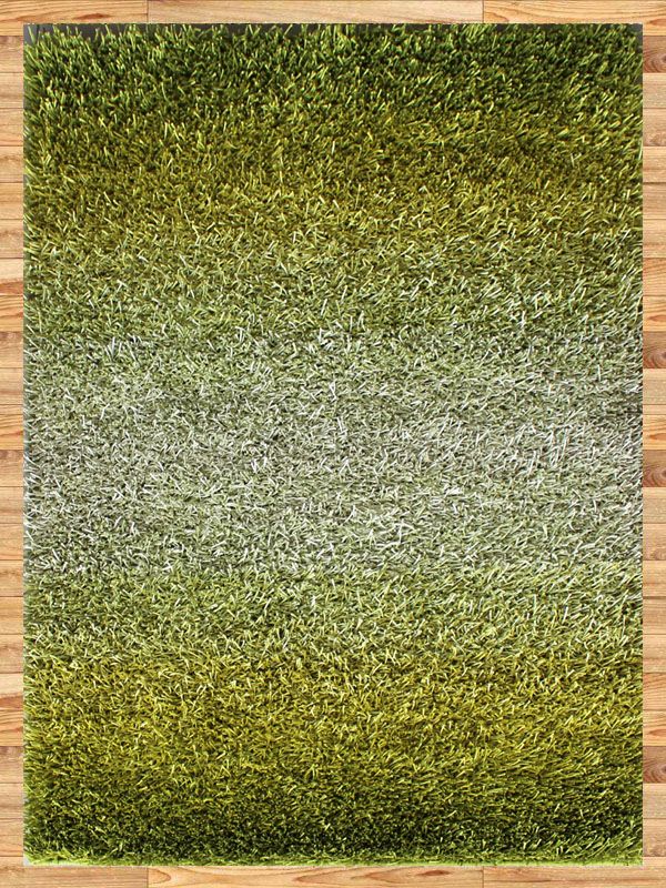 Carpetmantra Green Stick shaggy 4.6ftX6.6ft