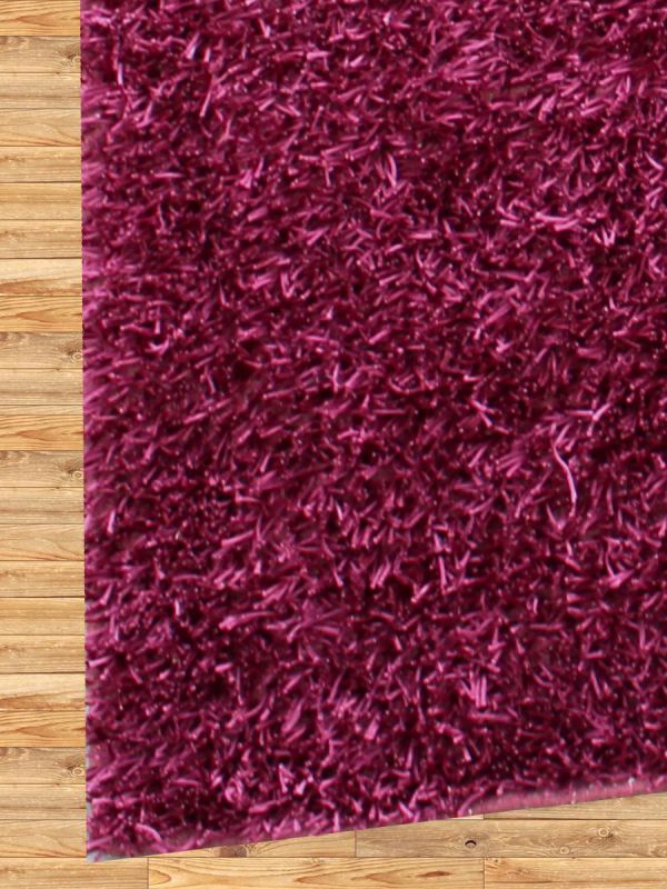 Carpetmantra Purple Stick shaggy 5.10ftX5.6ft