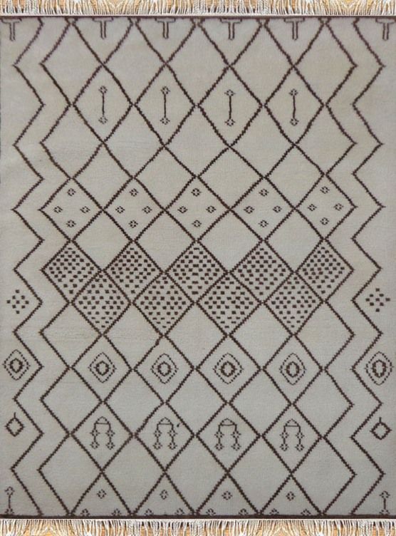 Hand Knotted Moroccan Carpet 5.7ft X 7.10ft