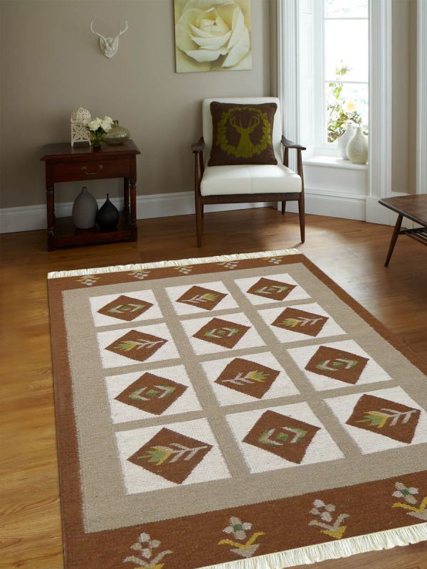 Carpetmantra Flatweave Durrie Carpet 4.6ft x 6.6ft 