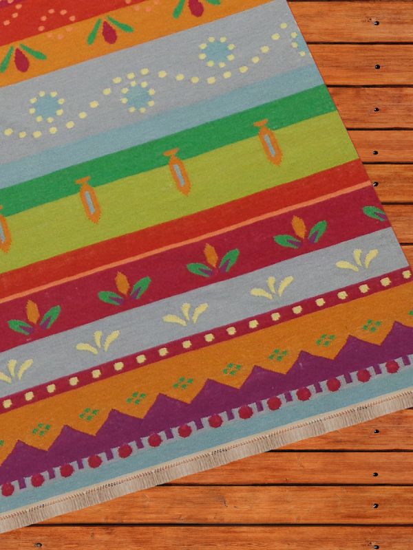 Carpetmantra Kilim Durrie Carpet 5.7ft x 7.10ft