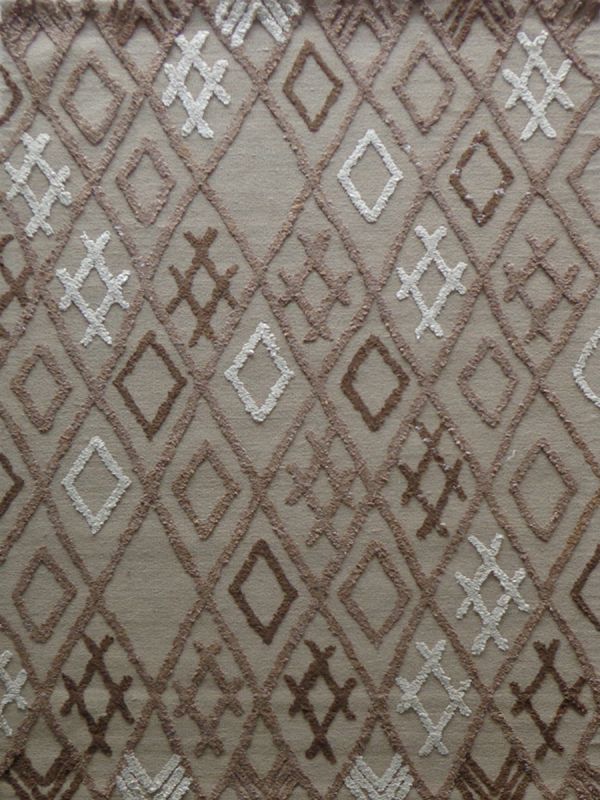 Carpetmantra  Durrie Carpet Wool  Viscose 4.6 x 6.6