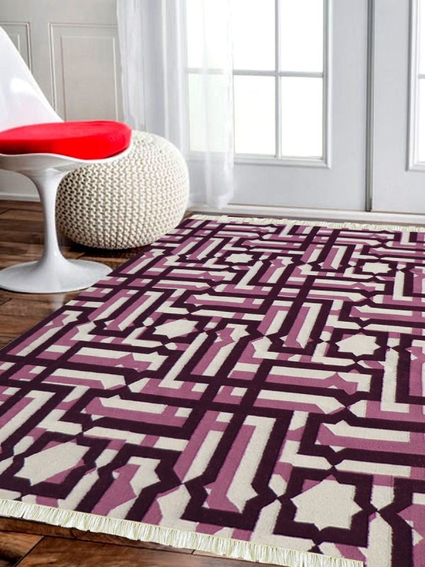Carpetmantra Flatweave Multi Durrie Carpet 5.7ft x 7.10ft