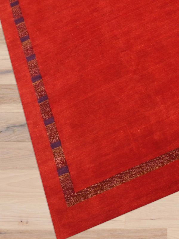Carpetmantra Hand Knotted Gabbeh Carpet 5.7ft X 7.10ft