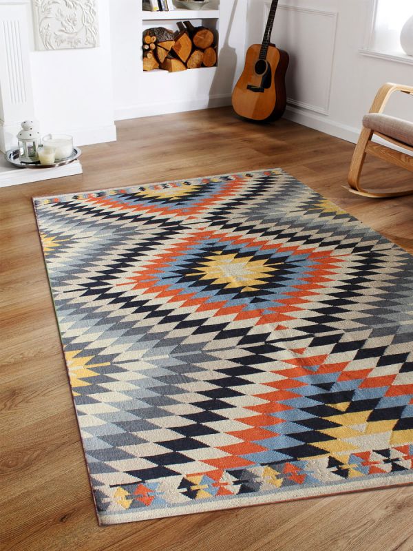 Carpetmantra Flatweave Durrie Carpet 5.10ft x 7.10ft