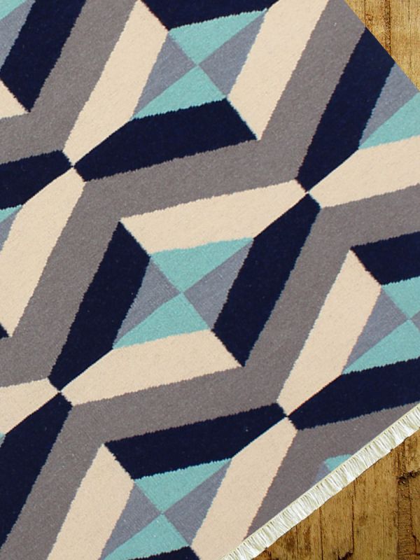 Carpetmantra Flatweave Multi Durrie Carpet 5.4ft x 7.5ft