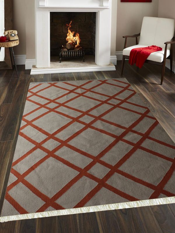 Carpetmantra Flatweave Durrie Carpet 5.6ft x 7.7ft