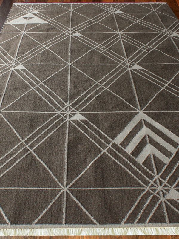 Carpetmantra Flatweave Black Durrie Carpet 5.9ft x 7.10ft