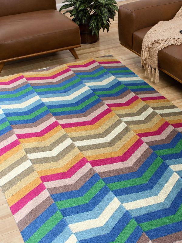 Carpetmantra Flatweave Carpet 5.3ft x 7.7ft