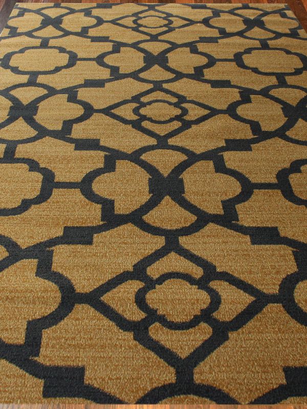 Carpetmantra  Gold Modern Carpet 5.3ft X 7.7ft