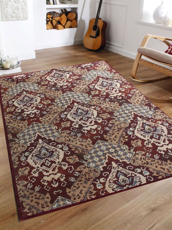 Carpetmantra Red Designer Carpet 5.3ft X 7.7ft