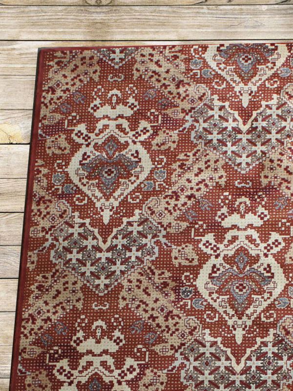 Carpetmantra Transitional  rust Carpet 5.3ft X 7.7ft