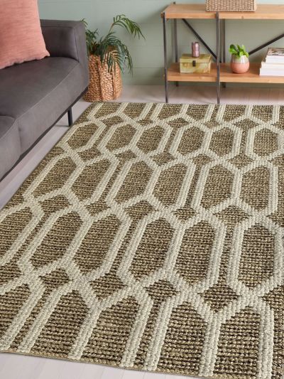 Carpetmantra Beige Jute Carpet 4.0ft X 6.0ft