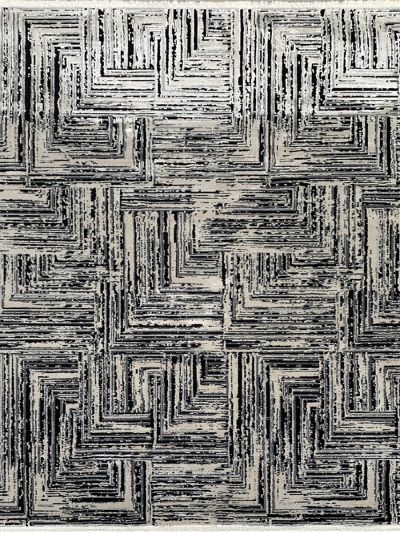 Carpetmantra Black modarn Carpet 6.6ft X 9.9ft