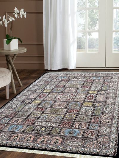 Carpetmantra Irani Multi Color Bakhtiar Design Traditional Design High Quality Super Premium Silk Carpet 