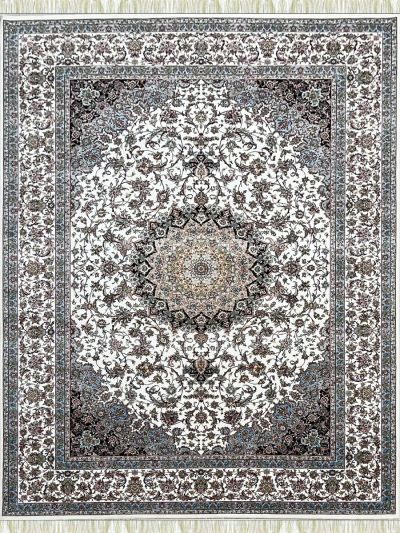 Carpetmantra Irani White Floral Carpet 5.0ft X 7.0ft  