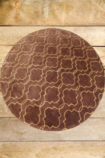 Carpetmantra Brown Modern Carpet 8ft Round 