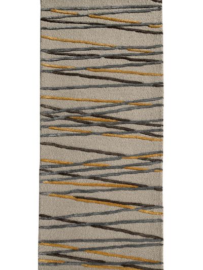 Carpetmantra Multi Color Wool  Viscose Mix  Handmade Runner Carpet 2ft X 6ft   