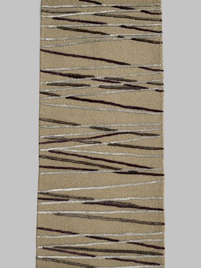 Carpetmantra Multi Color Wool  Viscose Mix Handmade Runner Carpet 2ft X 6ft  