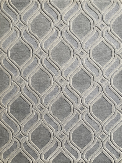 Carpetmantra Silver Modern Carpet  4.6ft x 6.6ft 