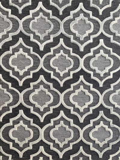 Carpetmantra Grey Trellis Carpet 4.0ft X 6.0ft