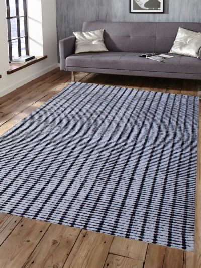 Carpetmantra White Modern Carpet 4.8ft X 6.8ft