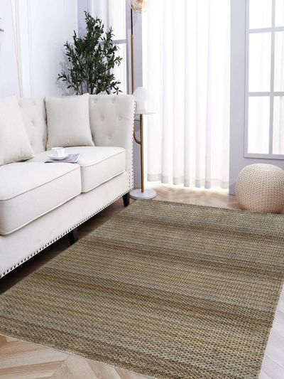 Carpetmantra Plain Beige Carpet 4.8ft X 6.8ft