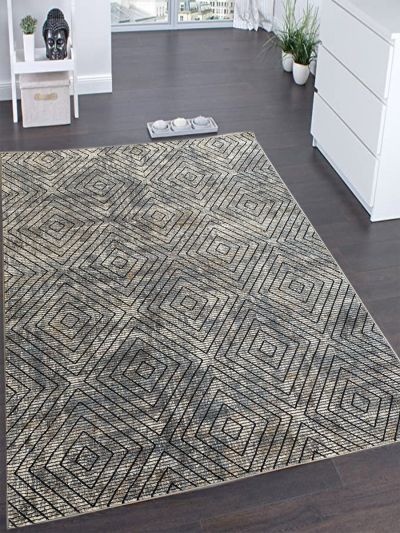 Carpetmantra Grey Modern Carpet 8ft X 10ft 