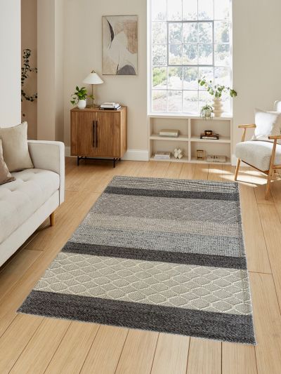 Carpetmantra Hand Woven Natural Grey Carpet 5ft X 8ft 