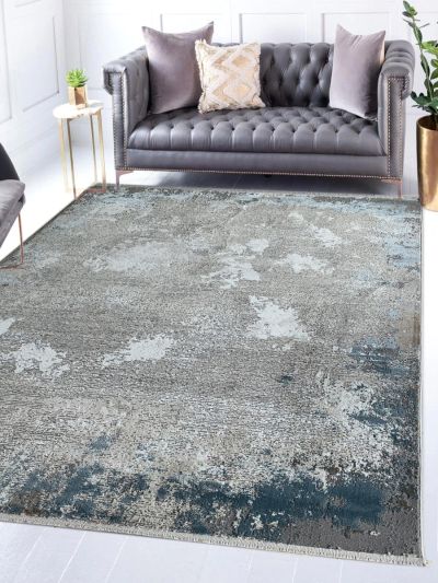 Carpetmantra Multi Color Abstract Design Fine Quality Wool Viscose Mix Carpet 