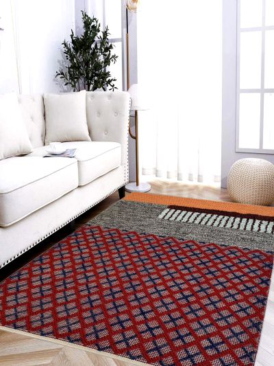 Carpetmantra Hand Woven Mutli Carpet 4.6ft X 6.6ft