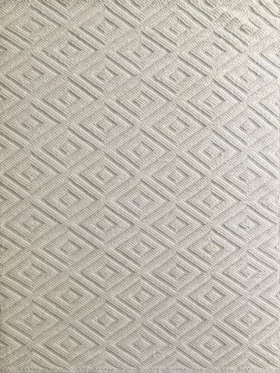 Carpetmantra Hand Woven White Carpet 4.6ft X 6.6ft
