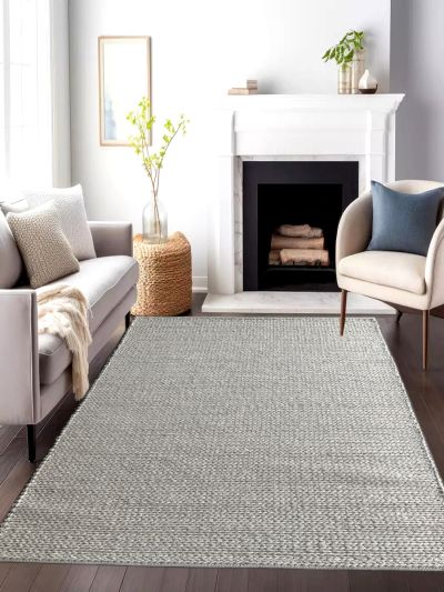 Carpetmantra Hand Woven Beige  Braided Carpet 4.0ft X 6.0ft