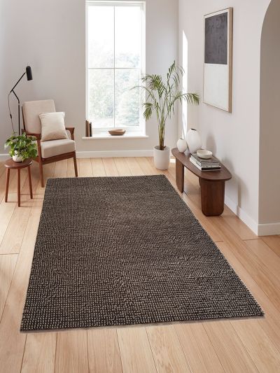 Carpetmantra Hand Woven brown Carpet 5.7ft X 7.10ft
