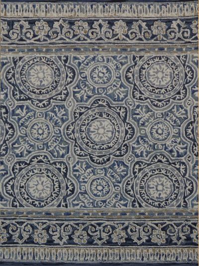Carpet Mantra Floral Grey carpet 5ft x 7ft 