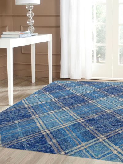 Carpet Mantra Blue modern carpet 3.9ft x 5.6ft 