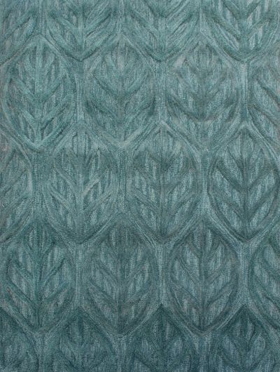 Carpetmantra Turquoise Floral Carpet 3.11ft X 5.7ft 