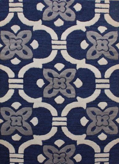 Carpetmantra Blue Modern Carpet 3.5ft X 5.5ft 